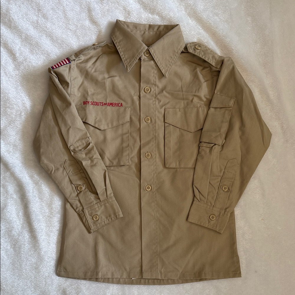Youth Boy Scout of America Button Down Shirt Size Small